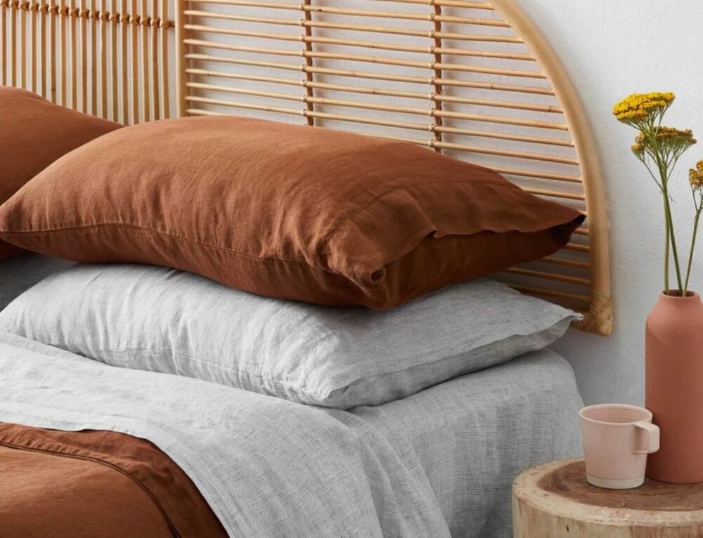 The Citizenry Stonewashed Linen King Pillowcase Sienna Sustainable Luxury Boho